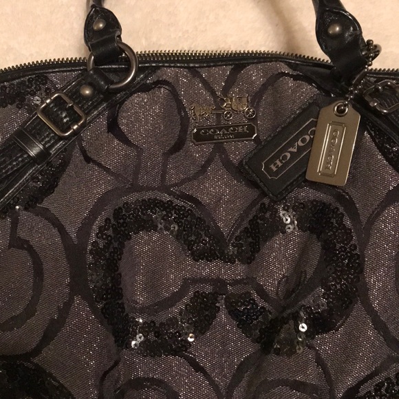 Coach Black Sequined Purse - Picture 4 of 4